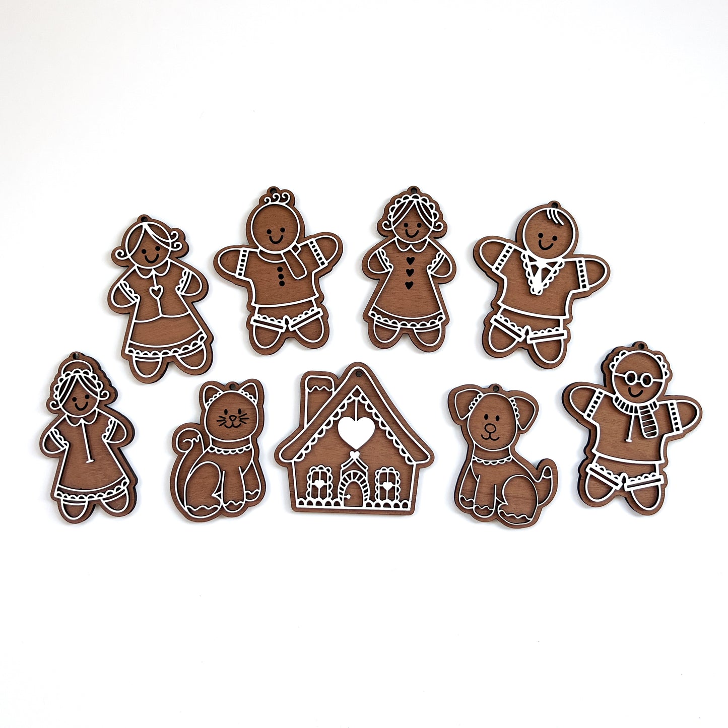 Gingerbread Family Ornaments
