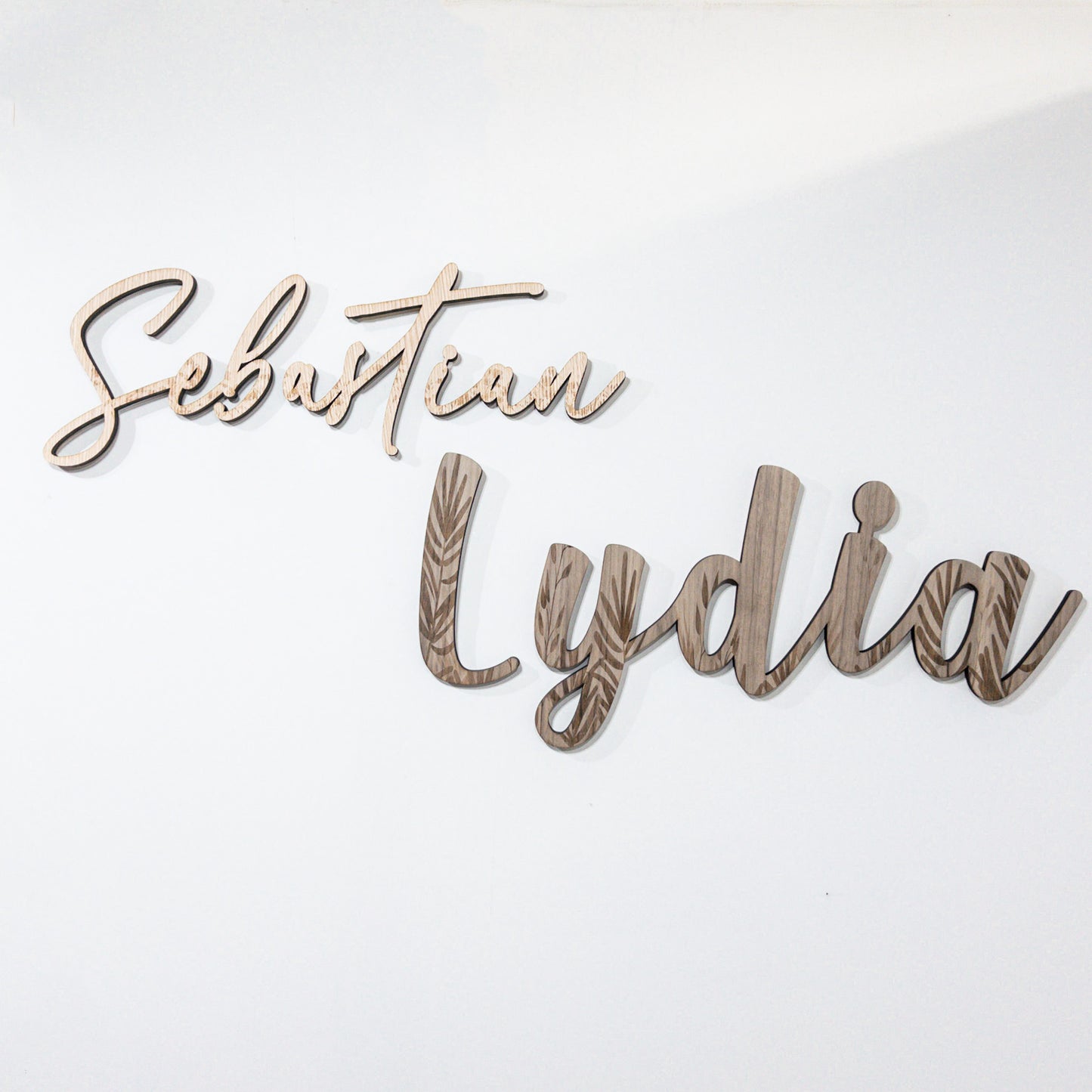 Engraved Script Wall Names