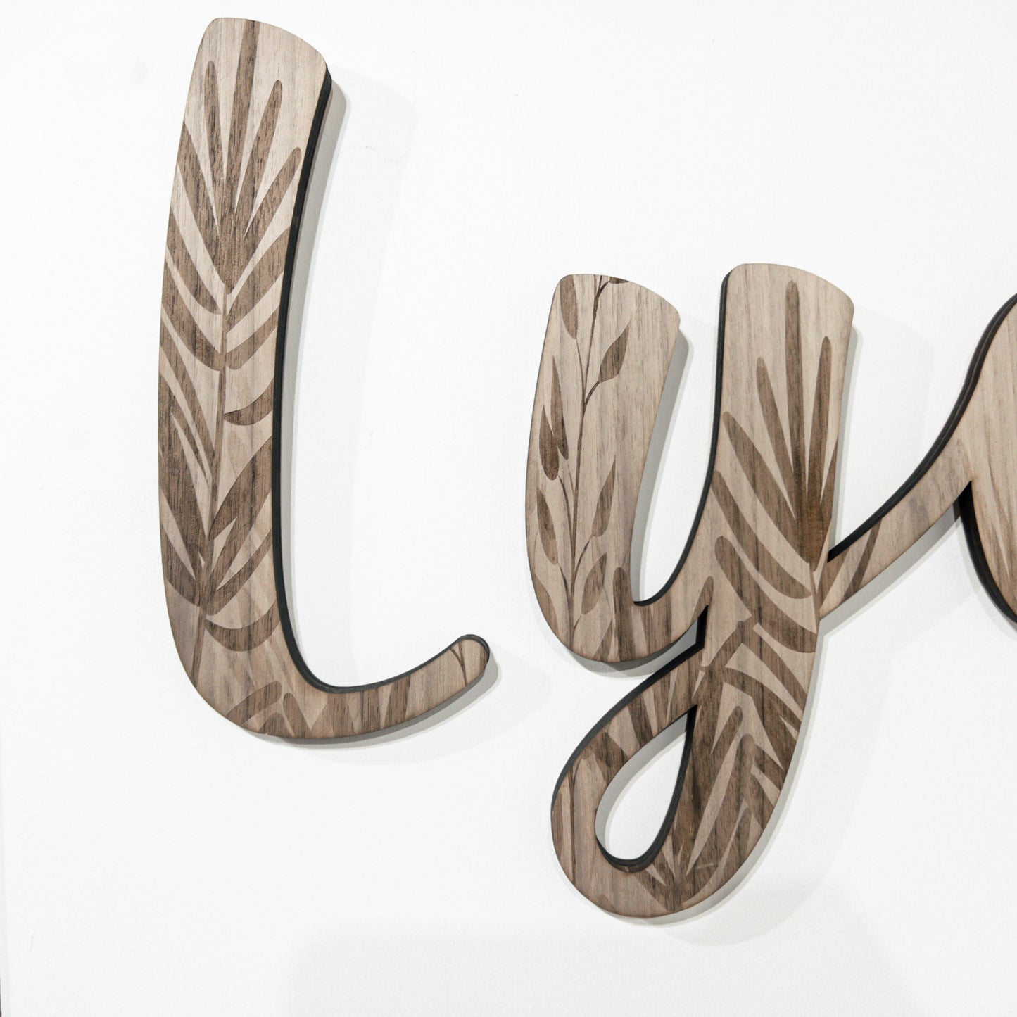 Engraved Script Wall Names