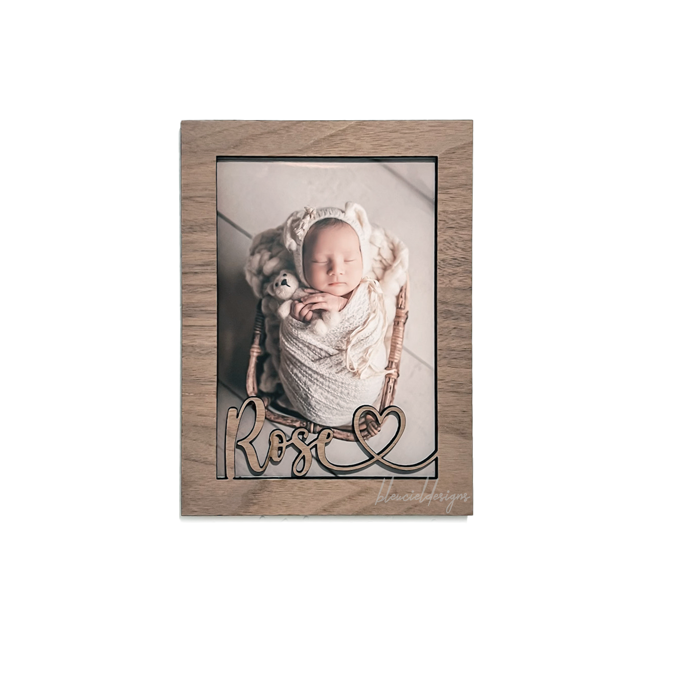 Cursive heart frame – Bleu Ciel Designs